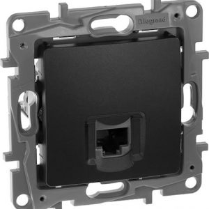 Розетка компьютерная RJ-45 5e UTP Legrand Etika 672641 (антрацит) — изображение 4