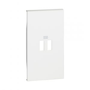 LIVING NOW. Лицевая панель для зарядных устройств USB 2 модуля.Цвет Белый. — изображение 1