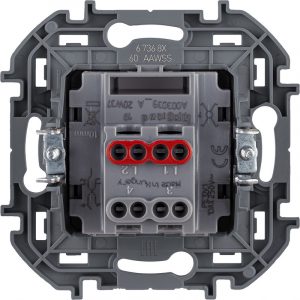 Переключатель промежуточный винтовые клеммы Legrand Inspiria 673680 10 AX 250 В белый — изображение 3