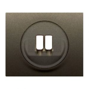 Лицевая панель для одиночной розетки для колонок - Тёмная бронза - Galea Life — изображение 1