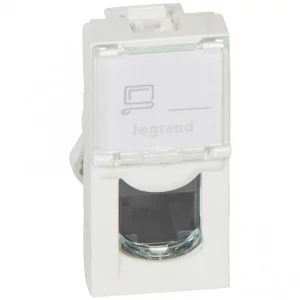Розетка компьютерная RJ45 Cat5e UTP Legrand Mosaic 076551 (белый) — изображение 4