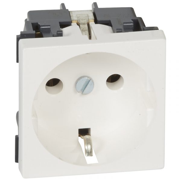 Розетка 2к+З Legrand Mosaic 077210 (белая)