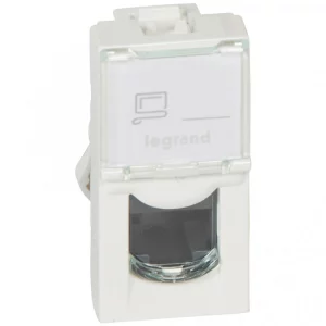 Розетка компьютерная RJ45 Cat5e UTP Legrand Mosaic 076551 (белый)