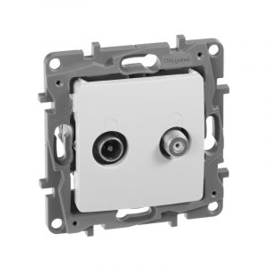 Розетка TV/SAT двухкабельная Legrand Etika белый — изображение 4