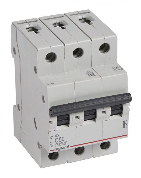 Автоматический выключатель Legrand 419713 3П C 50А RX3 4,5kA