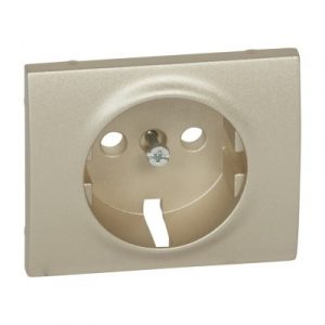 Лицевая панель для розетки 2К+З - с защитными шторками - Титан - Galea Life — изображение 1