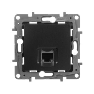 Розетка компьютерная RJ-45 5e UTP Legrand Etika 672641 (антрацит)