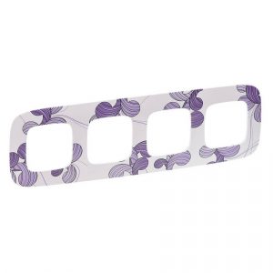 Рамка "Флора". 4-постовая универсальная. Valena ALLURE — изображение 1