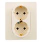 Розетка Legrand Etika 2X2К+З на винтах 672323 (слоновая кость)