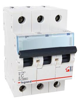 Автоматический выключатель Legrand 404062 3П C63A TX3 6000/6kA