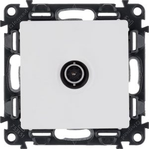 Valena LIFE.Розетка ТВ c топологией "звезда" 0-2400 МГц.С лицевой панелью.Белая — изображение 3