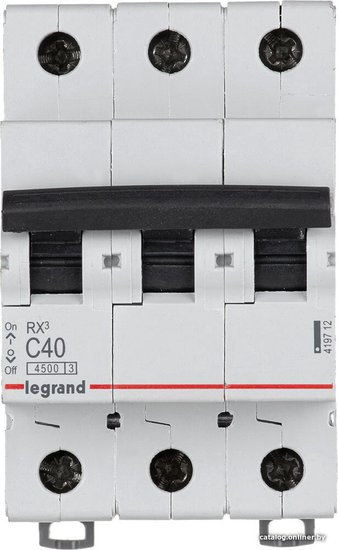Автоматический выключатель Legrand 419712 3П C 40А RX3 4,5kA