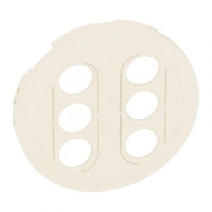 Лицевая панель - двойная розетка аудио/видео RCA - Cлоновая кость - Программа Celiane — изображение 1