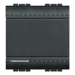 L4001M2A LivingLight Выключатель с автоматическими клемами, размер 2 модуля, цвет антрацит — изображение 1