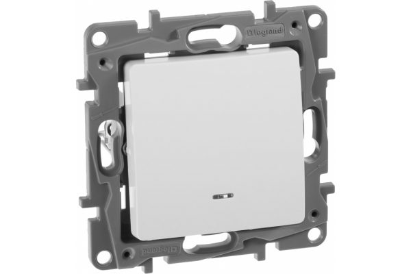 Выключатель с подсветкой Legrand Etika 10 A 250 В 672203 (белый)