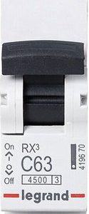 Автоматический выключатель Legrand 419670 1П C 63A RX3 4,5kA