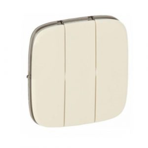 Лицевая панель для выключателя трехклавишного. Слоновая кость. Valena ALLURE — изображение 1