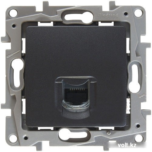 Розетка компьютерная RJ-45 5e UTP Legrand Etika 672641 (антрацит)