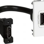 078778 Роз. HDMI со шнуром 1М бел MSC