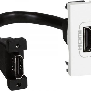 078778 Роз. HDMI со шнуром 1М бел MSC