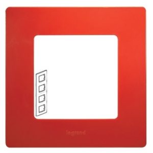 Рамка 4 поста цвет Красный ETIKA — изображение 1