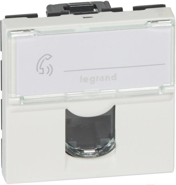 Розетка 1xRJ45 Cat.5 Legrand Mosaic 2 модуля