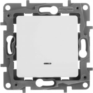 Выключатель с подсветкой Legrand Etika 10 A 250 В 672203 (белый)