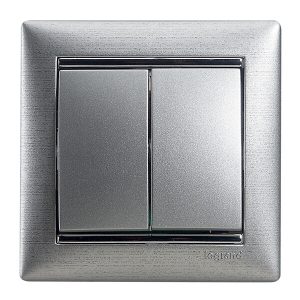 770105 Выключатель 2клав 10A АЛМ VLN — изображение 1