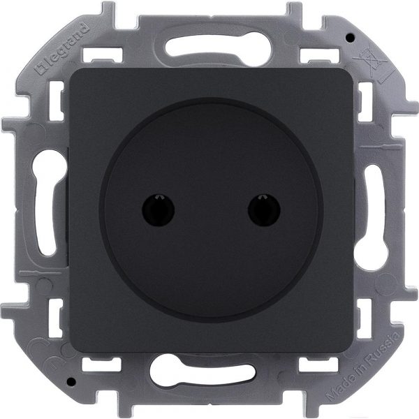 Розетка Legrand Inspiria 2К 16 А 250 В 673713 (антрацит)