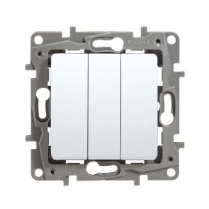 Выключатель трехклавишный Legrand Etika 10 A 250 В 672213 (белый)