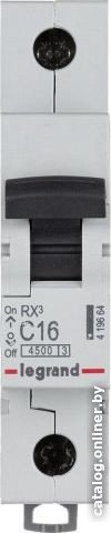 Автоматический выключатель Legrand 419664 1П C 16A RX3 4,5kA