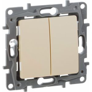 Выключатель двухклавишный Legrand Etika 672302 (слоновая кость) — изображение 5