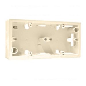 Коробка накладная 2 поста Слоновая кость - Valena — изображение 1