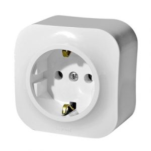 Розетка с заземлением без шторок, Белый. Quteo — изображение 1