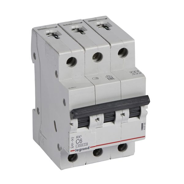 Автоматический выключатель Legrand 419705 3П C 6А RX3 4,5kA
