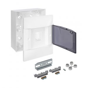 Щиток пластиковый навесной Practibox S 1х4 дым. дверь Legrand 134614
