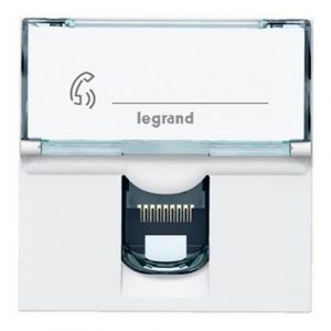 Розетка 2xRJ45 Cat.6 Legrand Mosaic