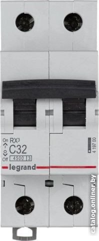 Автоматический выключатель Legrand 419700 2П C 32A RX3 4,5kA