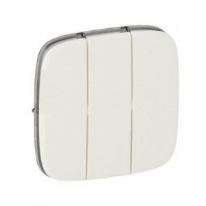 Лицевая панель для выключателя трехклавишного. Жемчуг. Valena ALLURE — изображение 1