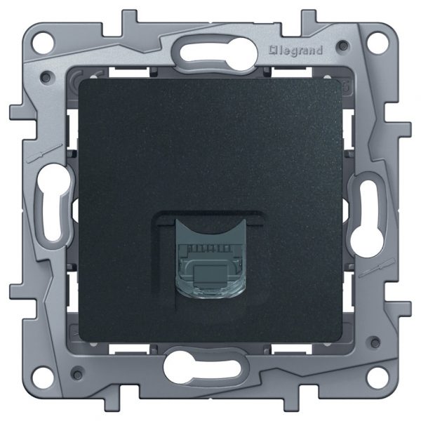 Розетка телефонная Legrand Etika 672640 (антрацит)