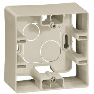 Коробка накладная для монтажа 1 пост Слоновая кость. Etika — изображение 1