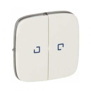 Лицевая панель для выключателя двухклавишного с подсветкой. Жемчуг. Valena ALLURE — изображение 1