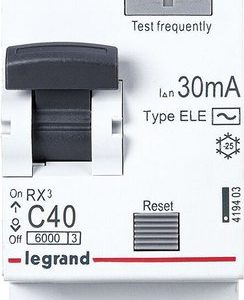 АВДТ Legrand RX3 30мА 40А 1П+Н AC 419403 — изображение 5