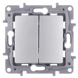 Переключатель двухклавишный Legrand 672412 Etika 10 A 250 В алюминий — изображение 7