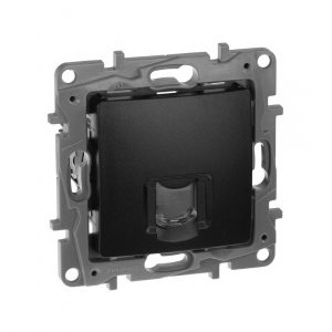 Информационная розетка RJ 45 категория 6 UTP Legrand Etika 672653 антрацит — изображение 1