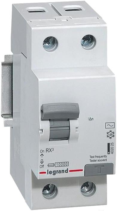АВДТ Legrand RX3 30мА 40А 1П+Н AC 419403