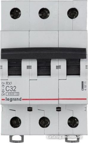 Автоматический выключатель Legrand 419711 3П C 32А RX3 4,5kA
