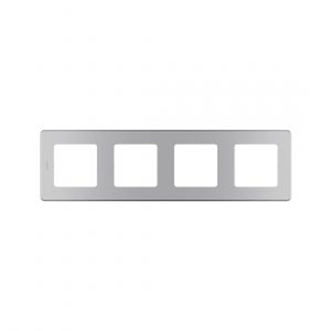 Рамка декоративная универсальная Legrand 673962 Inspiria 4 поста алюминий — изображение 1