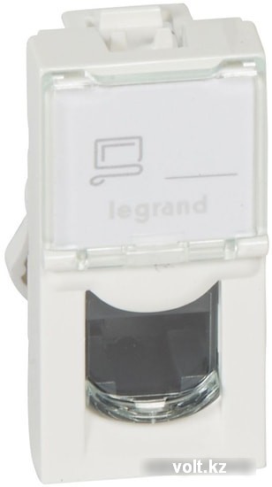 Розетка компьютерная RJ45 Cat5e UTP Legrand Mosaic 076551 (белый)