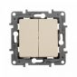 Выключатель двухклавишный Legrand Etika 672302 (слоновая кость)